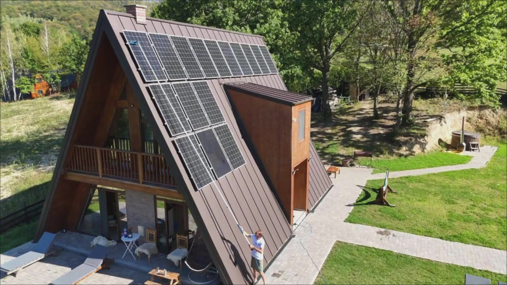 IGADPole 30 FT (9m) Window Cleaning Kit, Window Washing Cleaner Equipment Kit – Squeegee, Scrubber, Soap Dispenser & Water Brush Cleaner Tool with Extension Pole for Household & Outdoor